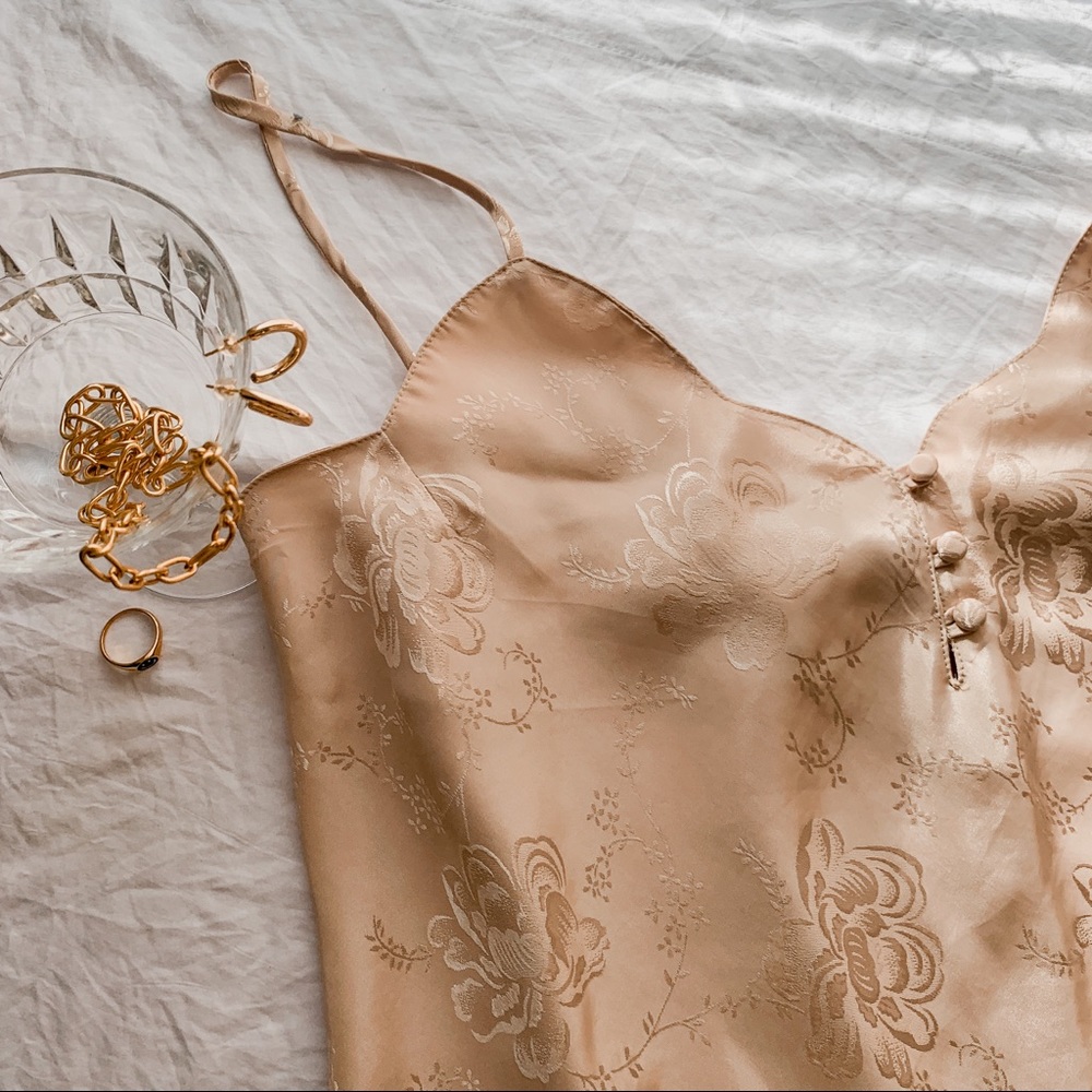 Elegant Floral Satin Dress